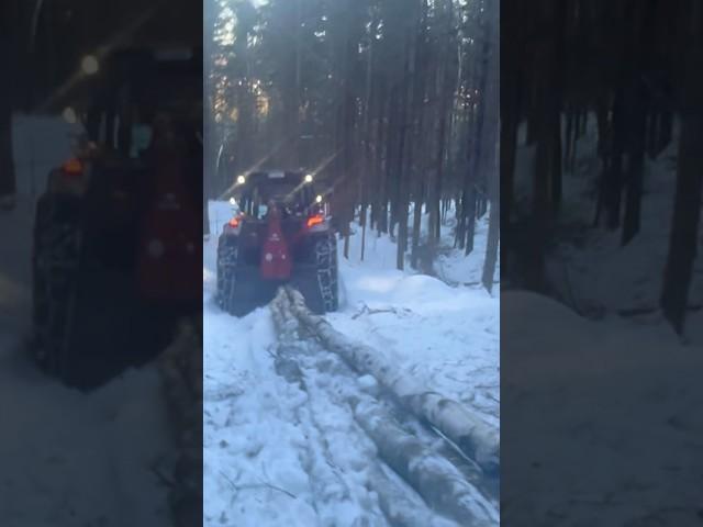 Igland winch and self release snatch bloc #logging #valtra #igland #forestry #snow #tractor