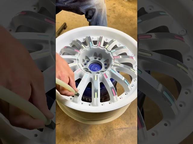 This Wheel Cost $1000 to Powder Coat #twotone #powdercoating