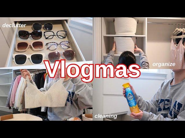 Vlogmas Day 24: Closet Clean-Out Part Two, Decluttering & Organizing My Closet | Gabriella Mortola