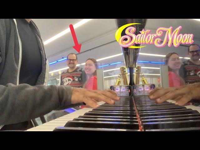 I played Moonlight Densetsu (Sailor Moon) on public piano at the LAX airport