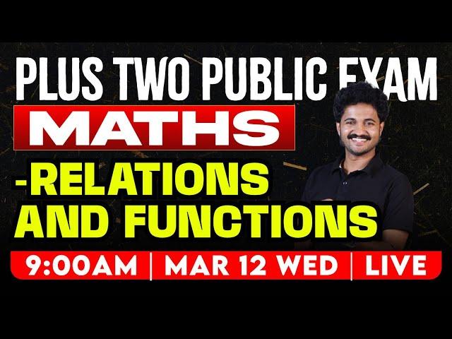 Plus Two Public Exam Maths | 1. Relations and Functions | Eduport Plus Two