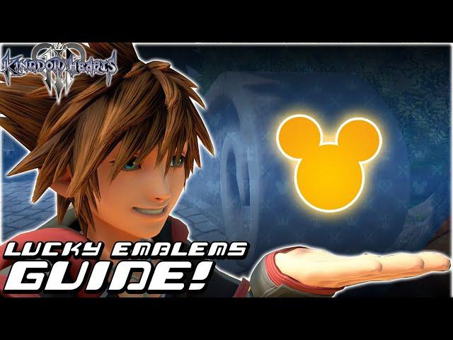 Kingdom Hearts 3 - COMPLETE GUIDE: All 90 Lucky Emblems / Hidden Mickeys