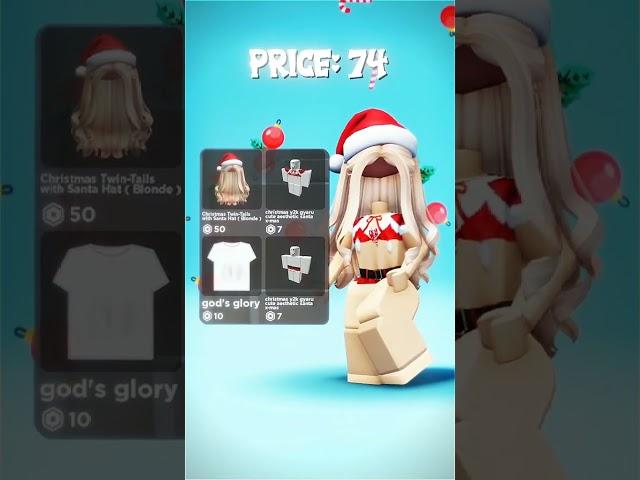 christmas  roblox matching outfit ideas FOR 1$ ! #shorts