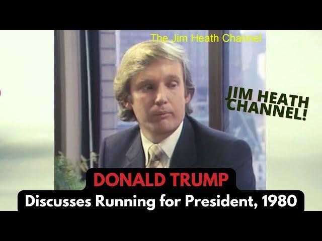 Watch Trump's Reaction To Questions About Presidential Run In 1980!