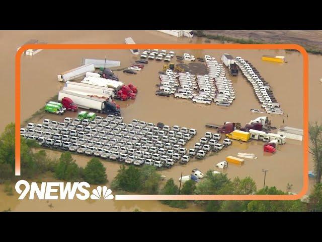 Raw aerial footage shows the destruction in Asheville and parts of western North Carolina