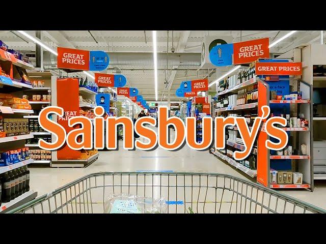  UK Supermarket Shopping Walk - Sainsbury's │英國超市價格換算 (美英港日)│ Winnersh, Wokingham [4K]