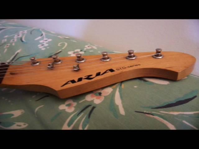 Aria STG Series Strat Electric Guitar Clean DEMO