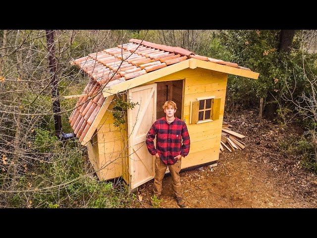 START TO FINISH - Building a Simple Cabin in Off Grid Bush (While I'm Building the Main Log Cabin)