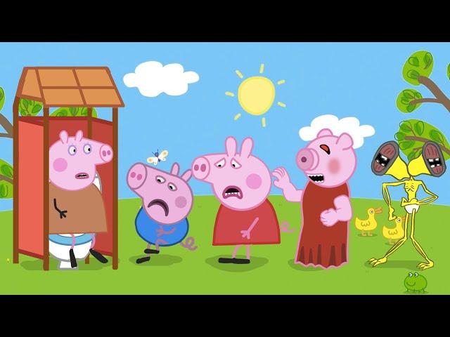 Peppa, George, Piggy, Baby Siren Head vs WC - Peppa and Roblox Piggy Funny Animation