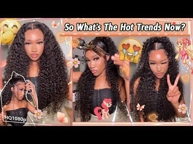 Upcoming Hair Trends: HD Lace Front Wig Install + Updo Deep Wave Hair Ft.#ELFINHAIR Review