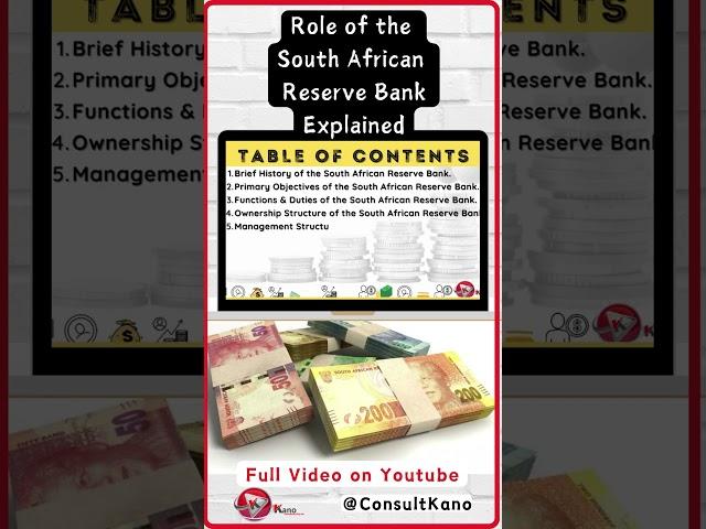 Role of the Reserve Bank Explained | South African Reserve Bank