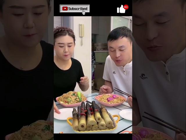 Husband and wife eating food#126|| Chinese couple eating show funny #shorts   #husbandwifeeatingshow