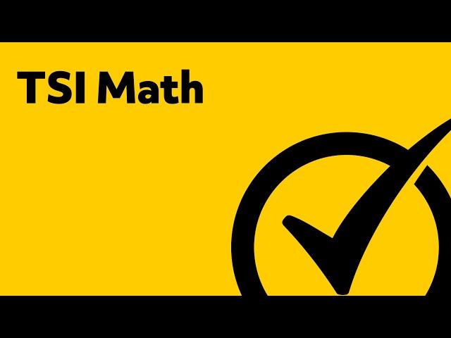 Best TSI Math Review Study Guide (Video)