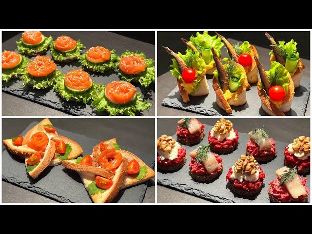 5 delicious appetizers for your Christmas party. The most beautiful snack in 5 minutes!