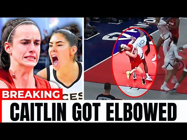 Caitlin Got Hit And Here Is What Happened Next | Indiana Fever vs Las Vegas Aces Highlights #wnba