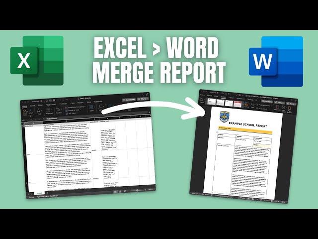 Create Word Reports from Excel Spreadsheets (How to use Merge)