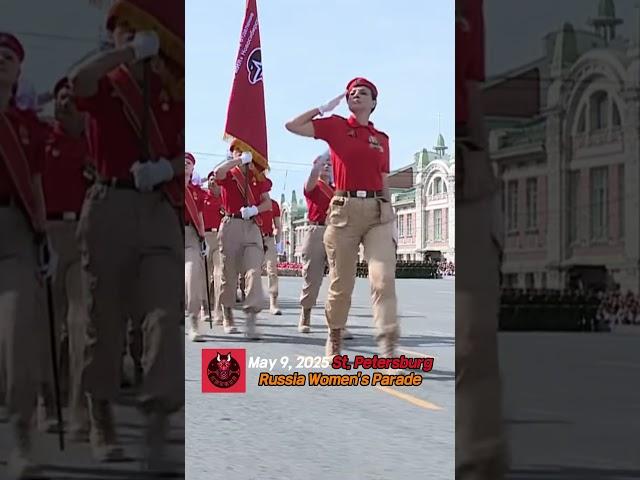 2025 Red Berets Russian Womens Parade St  Petersburg