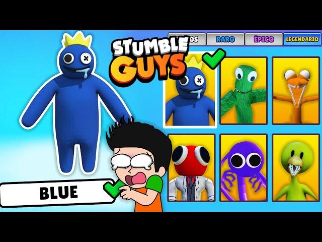 SOY BLUE DE RAINBOW FRIENDS EN STUMBLE GUYS |DESBLOQUEO LA SKIN DE BLUE EN STUMBLE GUYS|JONDRES GC