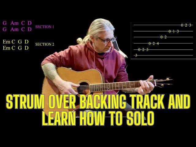 Learn To Strum The Chords G D Em C Over A Backing Track To Develop Your Rhythm Properly