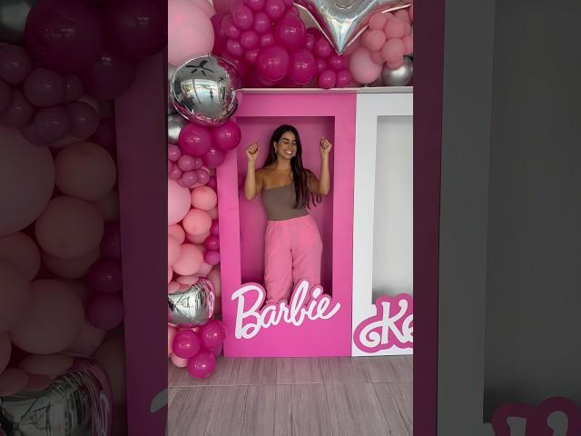 Barbie birthday party Barbie decoration. Barbie balloons decor. Easy Barbie decoration. Barbie decor