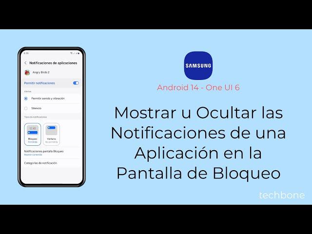 Ocultar las Notificaciones de una App en la Pantalla de Bloqueo - Samsung [Android 14 - One UI 6]