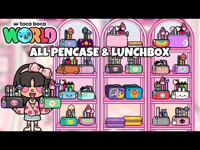 ALL PEN CASE and LUNCHBOX in TOCA BOCA WORLD  || NecoLawPie Collection