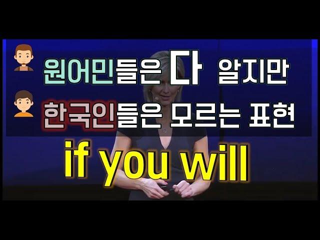 if you will 청취에 꼭 필요한 원어민 표현 | 룩룩잉글리쉬