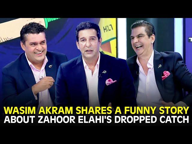 Wasim Akram Shares a Funny Story About Zahoor Elahi's Dropped Catch | #ChampionsTrophy | ZA1K