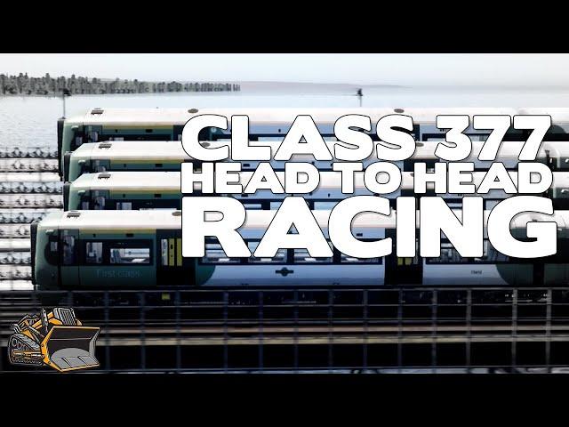 Class 377 head to head racing Electrothrust Train Racing week 2