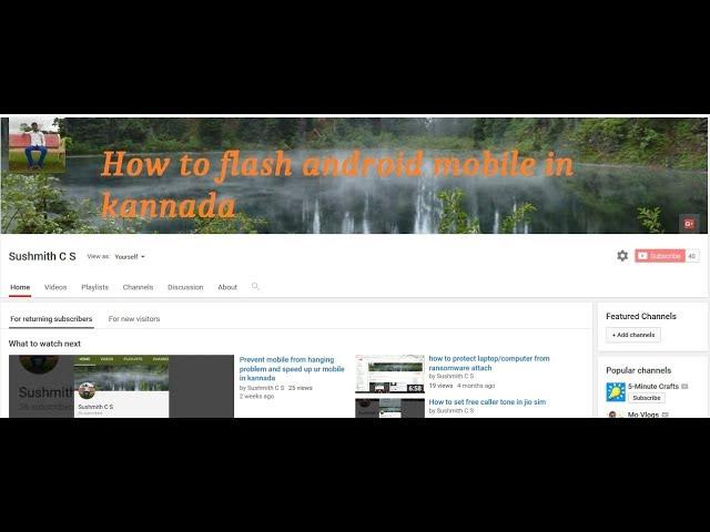 How to flash android mobile in kannada