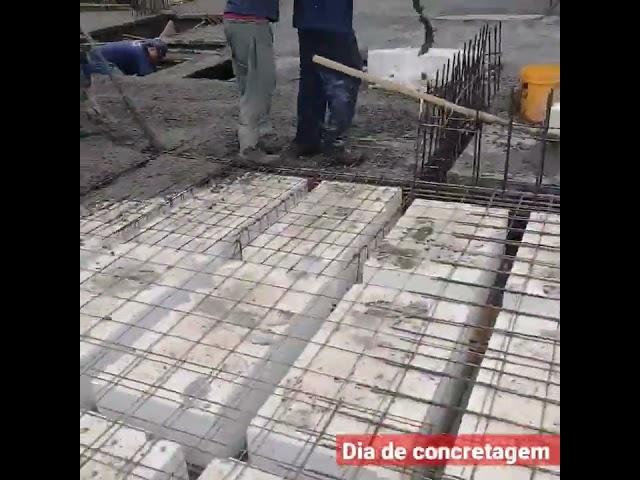 concretagem da laje garagem