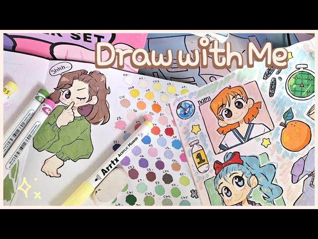 draw with me // Arrtx Acrylic Paint Marker Review // todooi