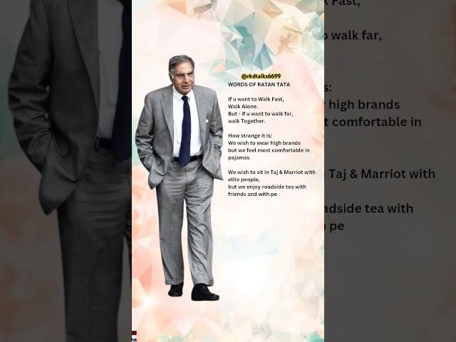 Words of Ratan Tata| #words #ratantata #short #shorts #viralvideo #trending @rkdtalks6699