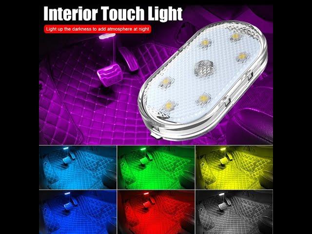 Magnetic Wireless Touch Light Car LED Interior Light USB Rechargeable Ceiling Reading Light for Door