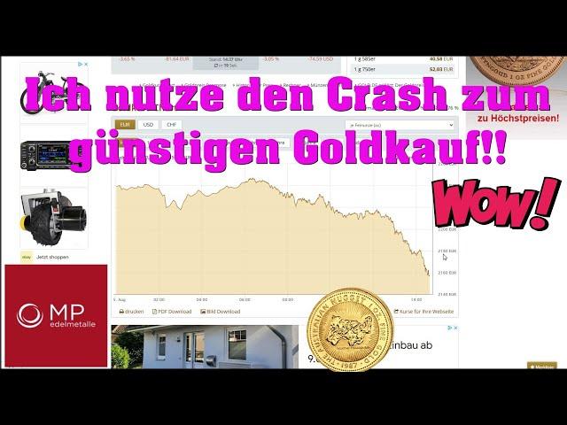 Günstiges GOLD Dank Börsen CRASH Goldkauf bei MP Edelmetalle Goldmünze mit Überraschungsjahrgang