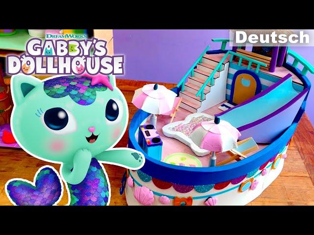 Wir stellen ein Mini-Meerkätzchen-Kreuzfahrtschiff her! | GABBY'S DOLLHOUSE