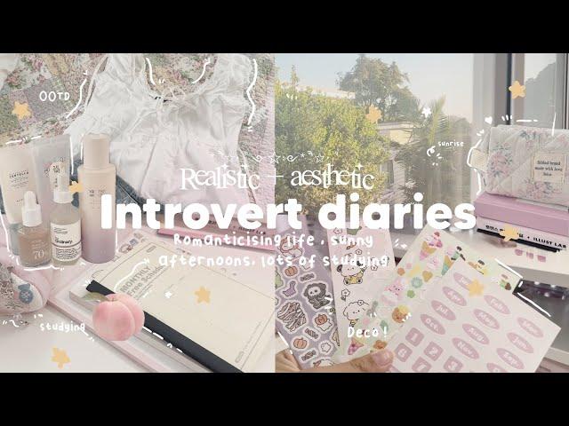 Introvert diaries *VLOG*. 𐙚 ˚|| Studying, cozy sunny days , alone time