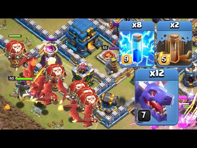 IMPRESSIVE! Did you know TH12 ZAP DRAGON ATTACK was this STRONG! TH12 CML Tournament 5v5 War