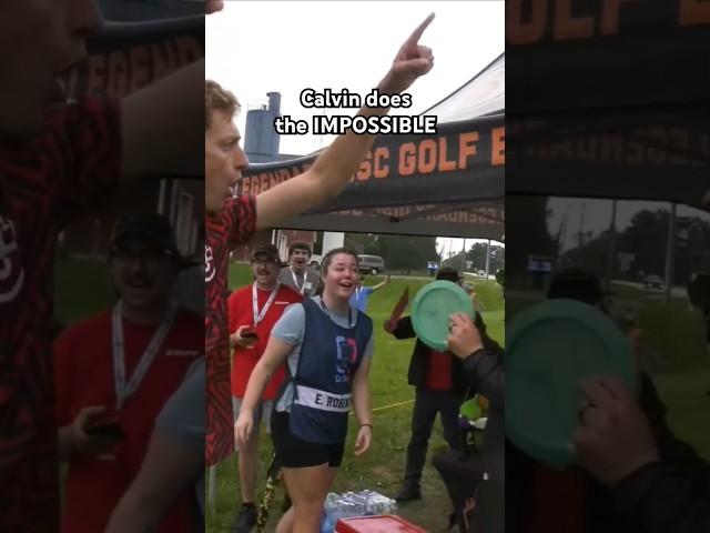 Pro Disc Golfer Calvin Heimburg does the impossible (actually shows emotion)