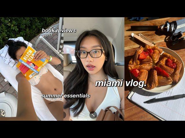 MIAMI VLOG ️ summer wardrobe essentials, beach read review, trader joes haul & makeup faves