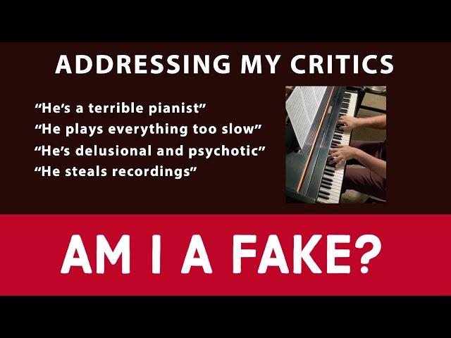 Am I a Fake? Was the "Appassionata" recording on my channel plagiarized?