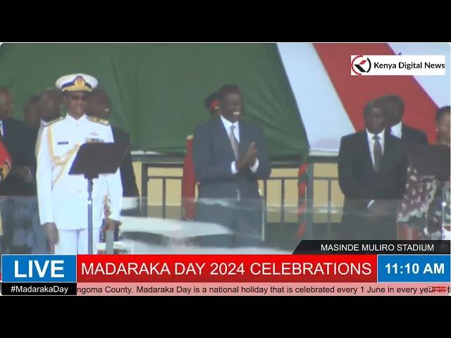 President Ruto Stands to dance as Luhya hits get sweeter during Madaraka Day 2024 celebrations!!