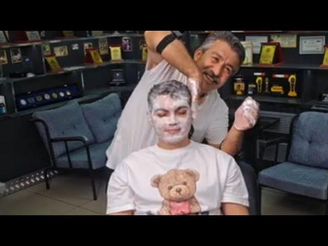 ASMR BARBER LIVE: MASSAGE AND SKIN CARE . RELAXING WITH MUNUR ONKAN