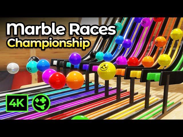 Great Marble Relay Race Championship - 5 Marble Races! #animation #blender #marbles #marblerun