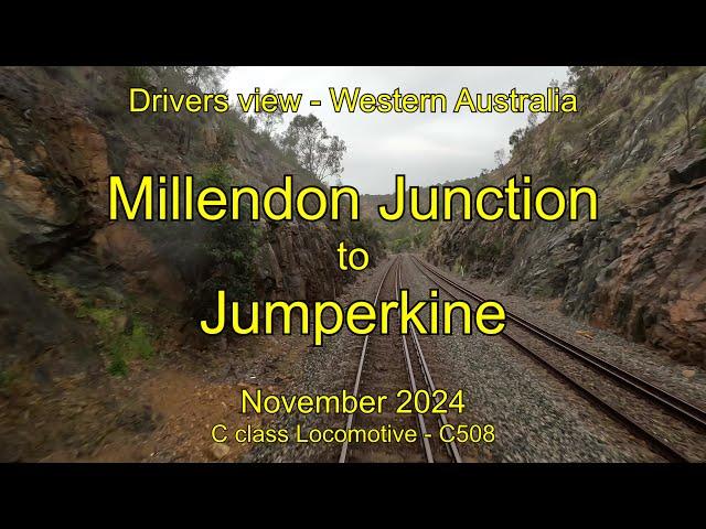 Drivers view WA, Millendon Junction to Jumperkine, Nov 2024