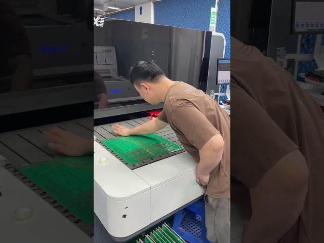 Automatic silk screen printing in PCB manufacturing | PCB Factory in China #pcb #manufacturing