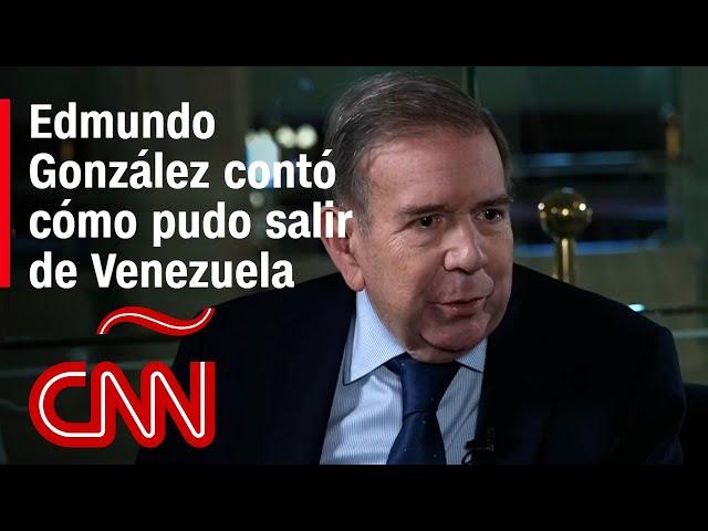 Edmundo González contó en CNN cómo fue que logró salir de Venezuela