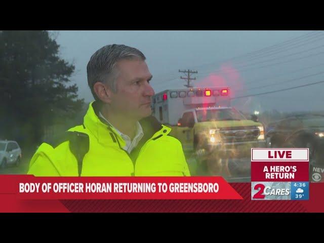 Guilford Co. EMS shows support for Officer Horan