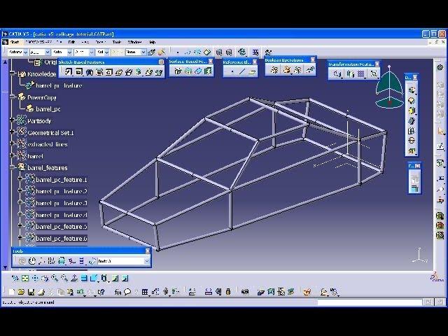 Rollcage - Catia v5 Knowledgeware Training - Powercopy - User Feature