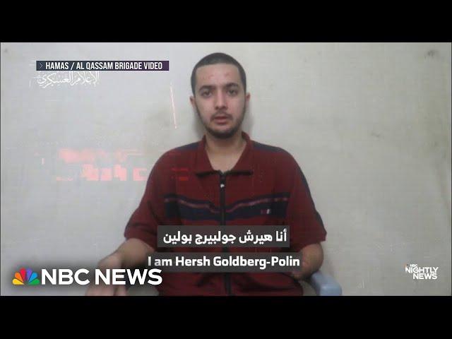 Hamas releases video of hostage Hersh Goldberg-Polin